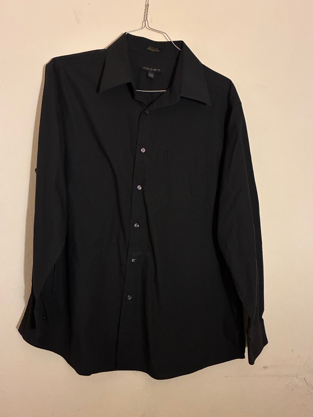 Axist Black Men's Long-Sleeve Dress Shirt